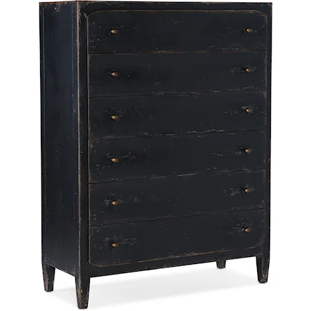 Rustic 6-Drawer Chest